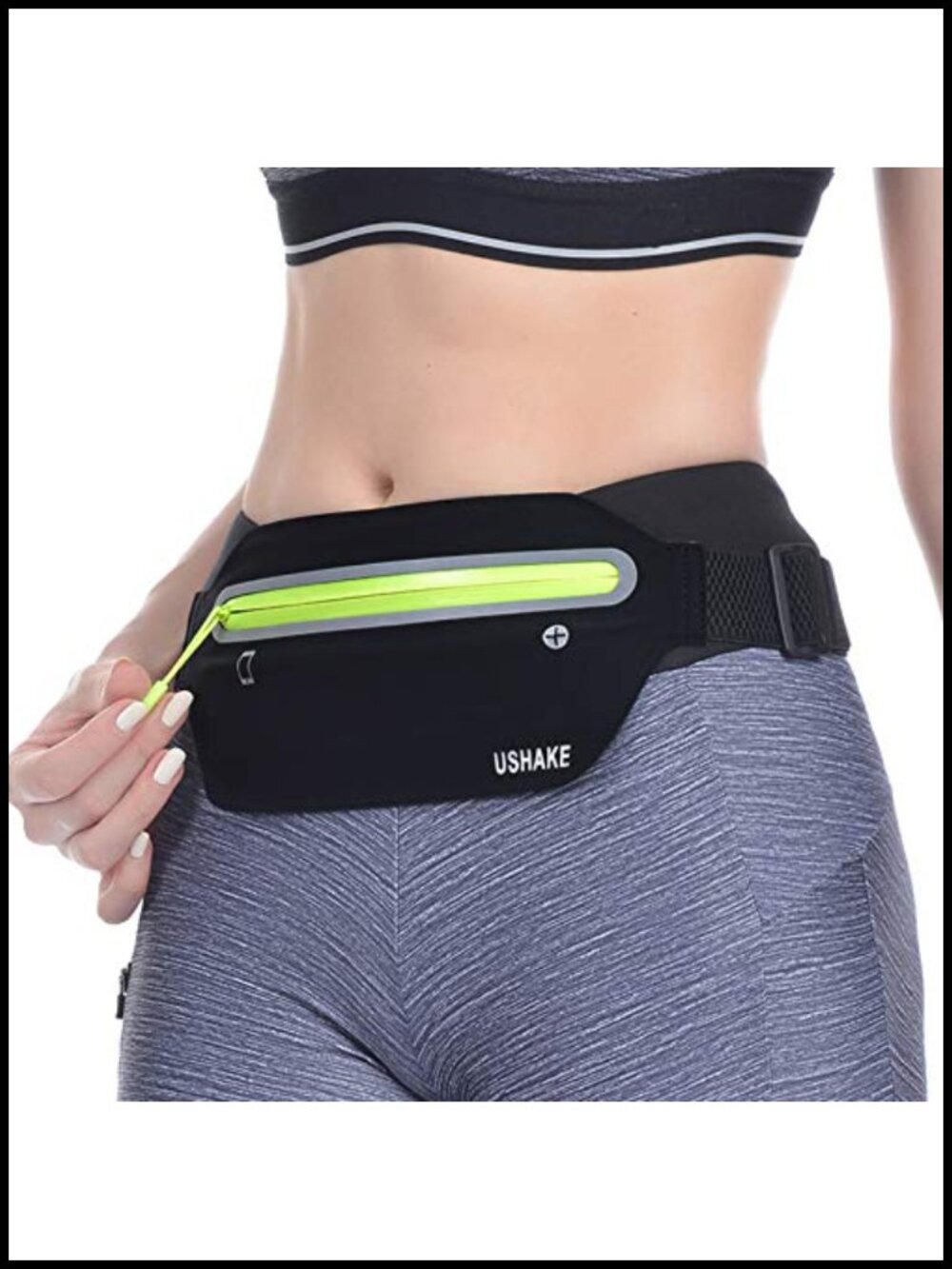 Slim Running Belt Waist Pack Ultra Light Bounce Free Workout Nylon Lycra